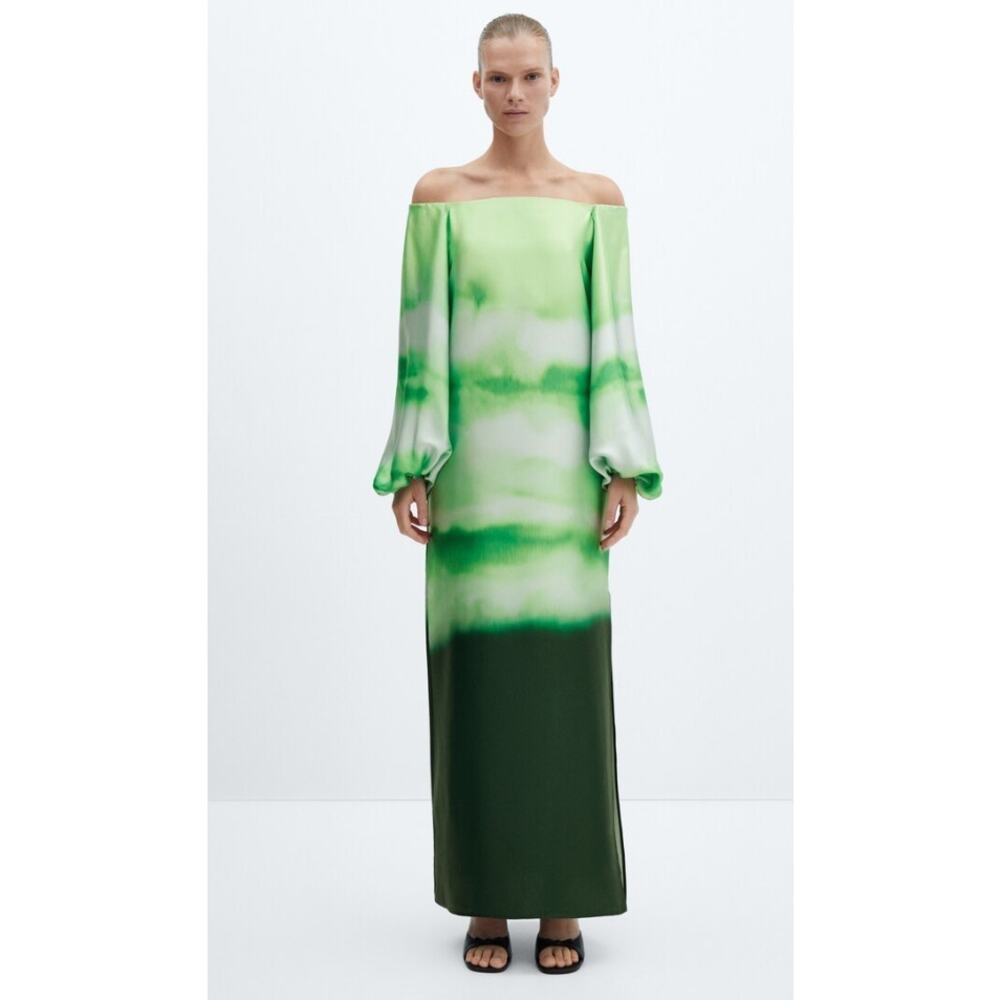 Mango Degraded Off the Shoulder Dress NWT Sz. 4 (S)